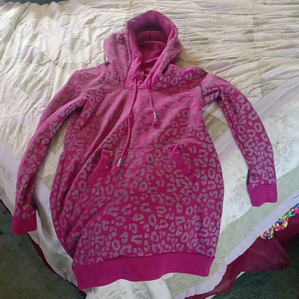 Nomad pink leopard print sweater dress size med